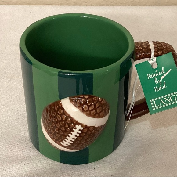 Lang Hand Painted Embossed Football Mug - Picture 4 of 4